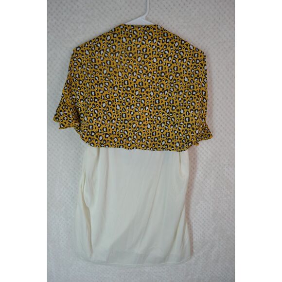 Willow Root Women's Small Yellow Leopard Print Spaghetti Strap Dress - Picture 6 of 16